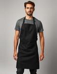 EgotierPro DE9129 - Premium Chef Apron with Double Pocket and Tie-Straps