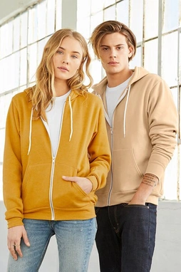 Bella+Canvas 3739 - Unisex Full-Zip Hooded Sweatshirt